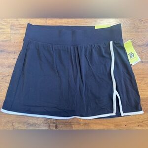 NWT, all in motion Black Skort with White Accent, Size Medium